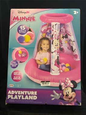 Disney Minnie Pink and Purple Adventure Playland Inflatable Ball Pit